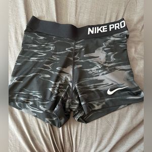 Nike pro black and gray dri fit shorts size small